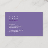 Minimalistische Visitenkarten Visitenkarte (Rückseite)