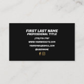 Minimalistische Visitenkarten Visitenkarte (Rückseite)