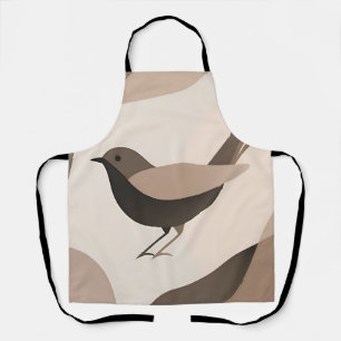 Minimalistische Vogel Neutrale Töne Abstrakte Natu Schürze