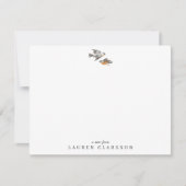 Minimalistische Vogelabbildungen, Bordeautonenkart Dankeskarte (Vorderseite)