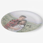 Minimalistische Vollverheiratung des Fotos Pappteller (Schrägansicht)