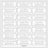 Minimalistische Voradressierte Gastadresse Aufkleber (Blatt)