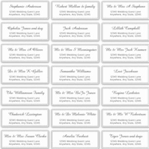 Minimalistische Voradressierte Gastadresse Aufkleber