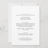 Minimalistische Vorder- und Rückseite Einladung (Rückseite)