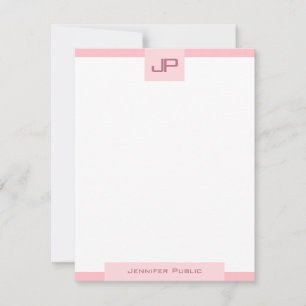 Minimalistische Vorlage Elegantes Rosa Monogramm
