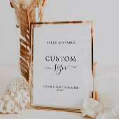 Minimalistische Vorlage für benutzerdefinierte Sig Sockelschild