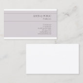Minimalistische Vorlage für berufliche elegante Fa Visitenkarte (Vorne/Hinten)
