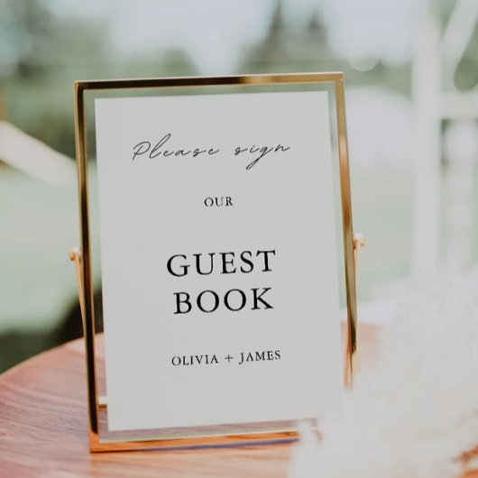 Minimalistische Vorlage für das Gästebuch