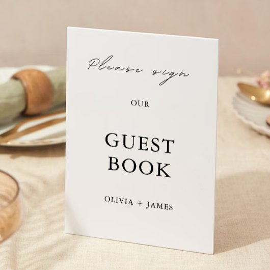 Minimalistische Vorlage für das Gästebuch