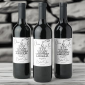 Minimalistische Vorlage für den handgezogenen Cham Weinetikett