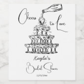 Minimalistische Vorlage für den handgezogenen Cham Weinetikett (Einzelnes Label)