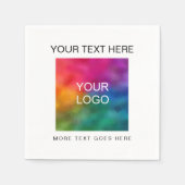 Minimalistische Vorlage für Ihr Firmenlogo hochlad Serviette (Vorderseite)