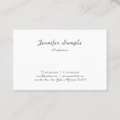 Minimalistische Vorlage für moderne handgeschriebe Visitenkarte (Rückseite)