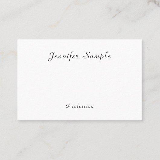 Minimalistische Vorlage für moderne handgeschriebe Visitenkarte (Vorderseite)