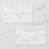 Minimalistische Vorlage für modernen Goldtext aus  Visitenkarte (Vorne/Hinten)