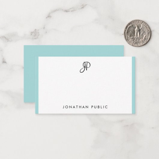 Minimalistische Vorlage für Monogramme für die mod (Vorderseite/Rückseite Beispiel)