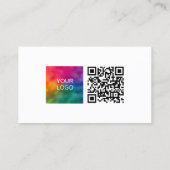 Minimalistische Vorlage für QR-Logos für Unternehm Visitenkarte (Rückseite)