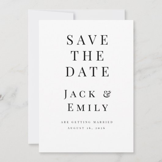 Minimalistische Vorlage für "Save the Date" | Eleg (Vorderseite)