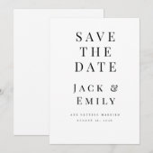 Minimalistische Vorlage für "Save the Date" | Eleg (Vorne/Hinten)