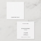 Minimalistische Vorlage Modernes Berufliches Elega Quadratische Visitenkarte (Vorne/Hinten)