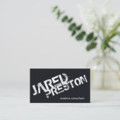 Minimalistische Vorlagenfarbe für die Visitenkarte (Stehend Vorderseite)