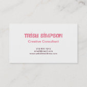 Minimalistische Vorlagenfarbe für die Visitenkarte (Rückseite)