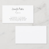 Minimalistische Vorlagenkalligrafie Moderne Modern Visitenkarte (Vorne/Hinten)