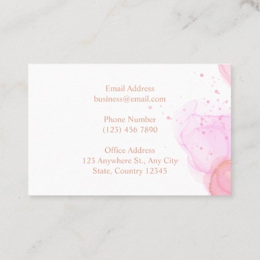 MINIMALISTISCHE VORLAGENWASSERKARTE VISITENKARTE (Rückseite)