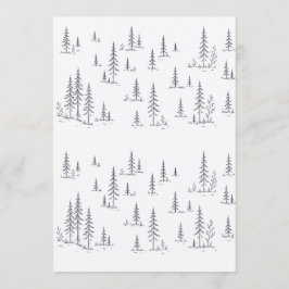 Minimalistische Wald-Baum-Hochzeitseinladungsvorla Einladung