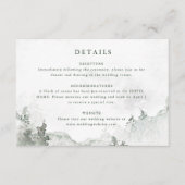 Minimalistische Walddetailhochzeit Begleitkarte (Vorderseite)