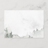 Minimalistische Walddetailhochzeit Begleitkarte (Rückseite)