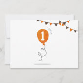 Minimalistische Waldfüßler Einladung zum ersten Ge (Rückseite)