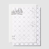 Minimalistische Waldlandschaft | Save The Date Pergament Einladungen (Versetzt (Einladung))