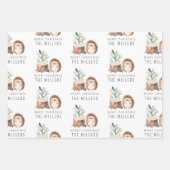 Minimalistische Waldtiere Geschenkpapier Set (Vorderseite 3)