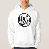 Minimalistische Wanderer Trekking Landschaftlicher Hoodie (Vorderseite)