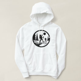 Minimalistische Wanderer Trekking Landschaftlicher Hoodie