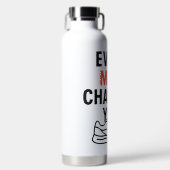 Minimalistische Wanderzitate Orange Black Text Trinkflasche (Vorderseite)