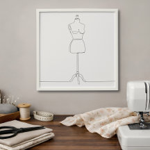 Minimalistische Wandkunst aus Dressform - Galerie-