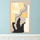 Minimalistische Wandkunst Leinwanddruck (Insitu (Holzboden))