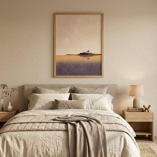 Minimalistische Wandkunst mit Seereflektion für da Poster