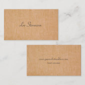 Minimalistische Warme Linen Business Card Visitenkarte (Vorne/Hinten)