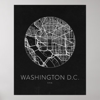 Minimalistische Washington DC City Map Poster