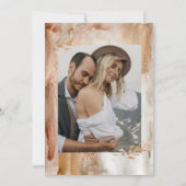 Minimalistische Wasserfarbe Abstrakte Foto Hochzei Einladung (Vorderseite)