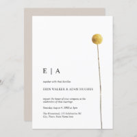 Minimalistische Wasserfarbe Blumensteppe Gelb Einf