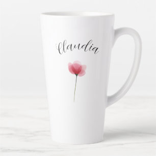 Minimalistische Wasserfarbe Botanische Florale Tre Milchtasse