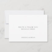 Minimalistische Wasserfarbe Dankeskarte (Rückseite)