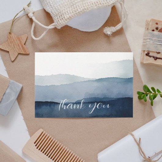 Minimalistische Wasserfarbe Dankeskarte