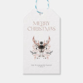 Minimalistische Wasserfarbe Frohe Weihnachtsgesche Geschenkanhänger (Vorderseite)