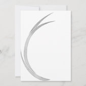 Minimalistische Wasserfarbe Graue Liebesvögel Prob Einladung (Rückseite)