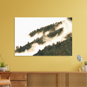 Minimalistische Wasserfarbe Misty Berg Landschaft Leinwanddruck (Insitu (Wohnzimmer))